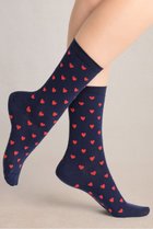 【ブルーフォレ/BLEUFORET】の6358 ハートコットンソックス ネイビー|ID: prp329100004937603 ipo3291000000037050672
