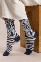 【ブルーフォレ/BLEUFORET】の6615 ゼブラコットンソックス ネイビー|ID: prp329100004937605 ipo3291000000037050676