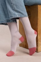 【ブルーフォレ/BLEUFORET】の6537 コットンボーダーソックス ピンク|ID: prp329100004937607 ipo3291000000037050680