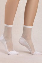 【ブルーフォレ/BLEUFORET】の6609 ジオメトリックシアーソックス ホワイト|ID: prp329100004937608 ipo3291000000037050684