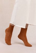 【ブルーフォレ/BLEUFORET】の6532 透かし編みコットンアンクルソックス ブラウン|ID: prp329100004937610 ipo3291000000037050691