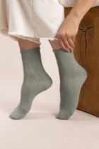 【ブルーフォレ/BLEUFORET】の6532 透かし編みコットンアンクルソックス グリーン|ID: prp329100004937610 ipo3291000000037050692