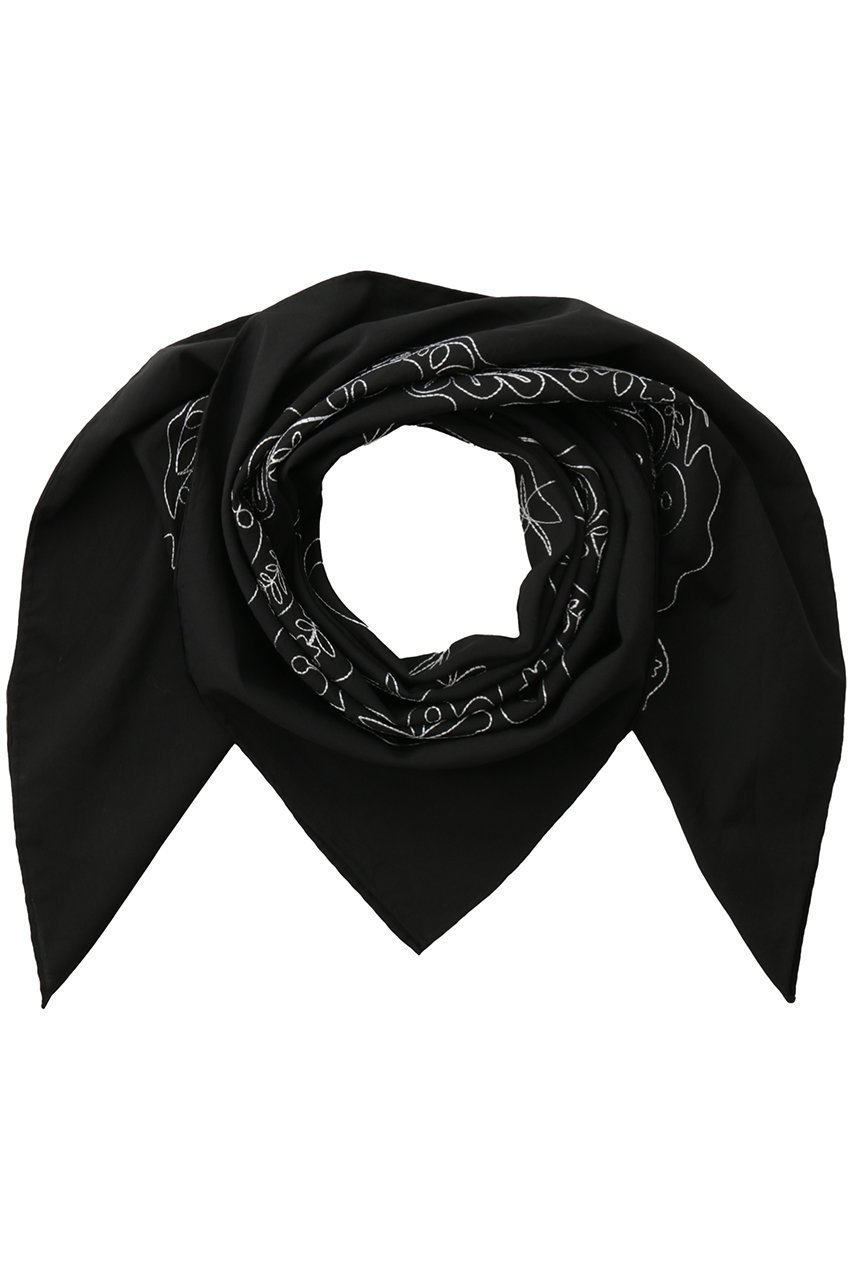 【エリオポール/heliopole】の【ASAUCE MELER】コットンシルクエンブロイダリーバンダナ インテリア・キッズ・メンズ・レディースファッション・服の通販 founy(ファニー) 　ファッション　Fashion　レディースファッション　Fashion for Women　ストール　Soft & Warm Scarves　マフラー・スヌード / 冬小物の定番　Scarves & Mufflers　シルク　Silk, 100% Silk　スカーフ　Scarf, Neckwear　ストール　Stole, Wrap　デニム　Denim, Jeans Material　バンダナ　Bandana, Head Scarf　フリンジ　Fringe, Tassel　ボヘミアン　Bohemian, Ethnic Style　ボレロ　Bolero, Short Cardigan　マフラー　Scarf, Muffler　ルーズ　Loose, Oversized　レース　Lace, Lace Fabric　夏　Summer　春　Spring　S/S・春夏　SS, Spring/Summer, Warm Season　ブラック|ID: prp329100004937619 ipo3291000000037050749