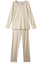 【ハンロ/HANRO】の袖レースパジャマ 人気、トレンドファッション・服の通販 founy(ファニー) ファッション Fashion レディースファッション Fashion for Women トップス・カットソー Cut & Sew Tops エレガント 上品 Elegant シルケット Silket, Silky Cotton パジャマ Pajamas, Sleepwear ボトム Bottoms, Lower Wear ラグジュアリー Luxury, Elegant リュクス Luxury, Elegant, High-End, Chic リラックス Relax, Relaxed Fit レース Lace, Lace Fabric thumbnail サマーサンド|ID: prp329100004937672 ipo3291000000037051134