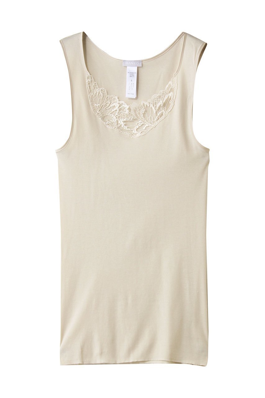 【ハンロ/HANRO】のレース付きタンクトップ インテリア・キッズ・メンズ・レディースファッション・服の通販 founy(ファニー) 　ファッション　Fashion　レディースファッション　Fashion for Women　下着・ランジェリー　Lingerie & Intimates　その他ランジェリー・インナーアイテム　Other Lingerie / Intimates　インナー　Innerwear　シルケット　Silket, Silky Cotton　タンク　Tank Top, Sleeveless Top　フェミニン　Feminine, Girly　ランジェリー　Lingerie, Intimate Wear　リュクス　Luxury, Elegant, High-End, Chic　レース　Lace, Lace Fabric　エレガント 上品　Elegant　サマーサンド|ID: prp329100004937675 ipo3291000000037051161