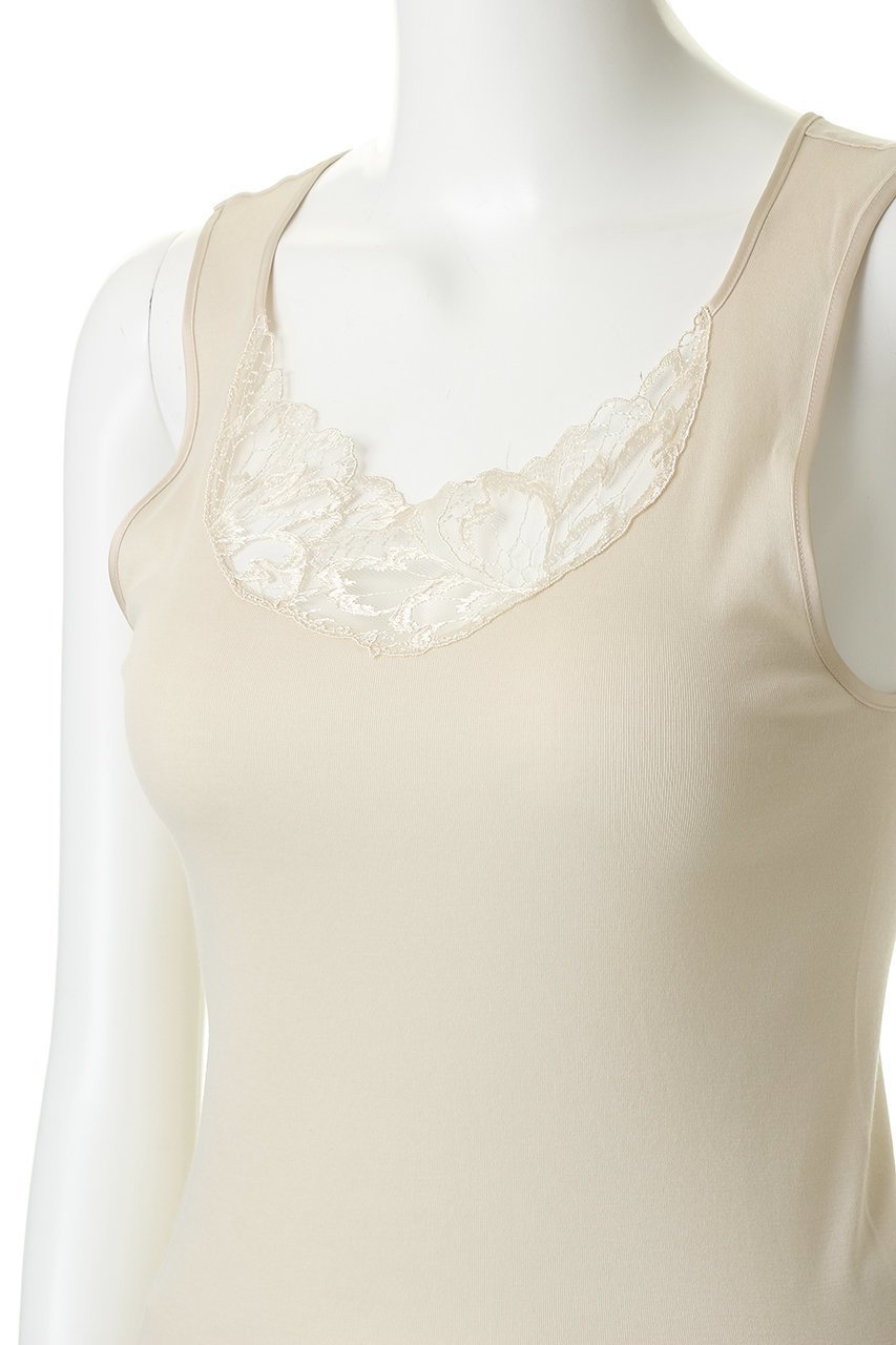 【ハンロ/HANRO】のレース付きタンクトップ 人気、トレンドファッション・服の通販 founy(ファニー) 　ファッション　Fashion　レディースファッション　Fashion for Women　下着・ランジェリー　Lingerie & Intimates　その他ランジェリー・インナーアイテム　Other Lingerie / Intimates　インナー　Innerwear　シルケット　Silket, Silky Cotton　タンク　Tank Top, Sleeveless Top　フェミニン　Feminine, Girly　ランジェリー　Lingerie, Intimate Wear　リュクス　Luxury, Elegant, High-End, Chic　レース　Lace, Lace Fabric　エレガント 上品　Elegant　other-5|ID: prp329100004937675 ipo3291000000037051165