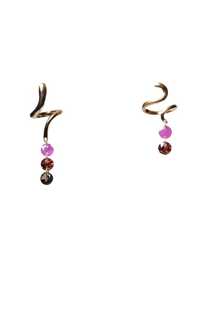 【その他のブランド/Other】のluminous tail ピアス(ルビー&ガーネット&スモーキークォーツ/ゴールド) インテリア・キッズ・メンズ・レディースファッション・服の通販 founy(ファニー) https://founy.com/ ファッション Fashion レディースファッション Fashion for Women ジュエリー Jewelry ファッションリング Fashion Rings イヤリング・フープ・ドロップタイプ Hoop, Drop & Clip Earrings アシンメトリー Asymmetrical Style イヤリング Earrings |ID: prp329100004937717 ipo3291000000037051457