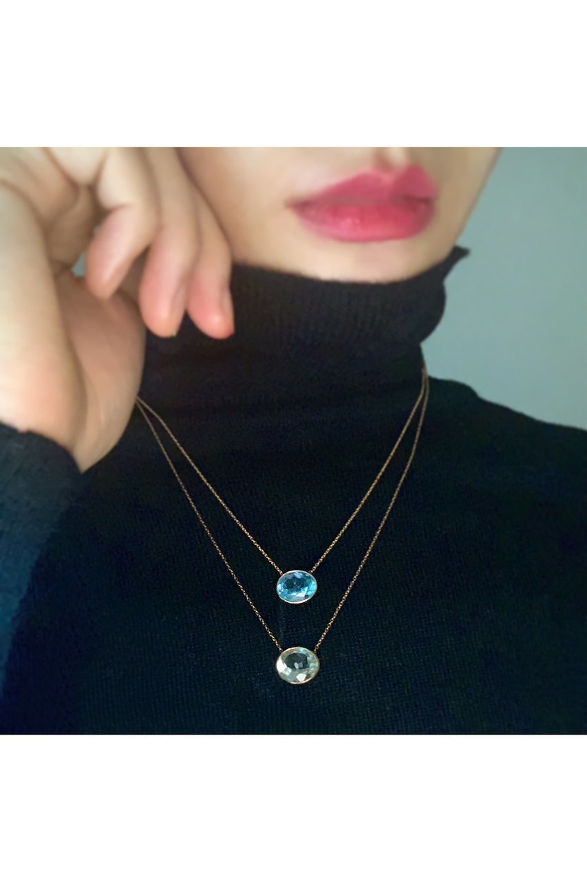 【その他のブランド/Other】のoval flower ネックレス(ブルートパーズ/ゴールド) 人気、トレンドファッション・服の通販 founy(ファニー) 　ファッション　Fashion　レディースファッション　Fashion for Women　ジュエリー　Jewelry　ネックレス　Necklaces & Pendants　カッティング　Cutting Detail　シンプル　Simple, Minimal　ストーン　Stone, Gem-Like　チェーン　Chain, Chain Strap　ネックレス　Necklace, Pendant Necklace　バランス　Balance, Style Balance　エレガント 上品　Elegant　other-2|ID: prp329100004937720 ipo3291000000037051470