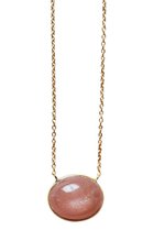 【その他のブランド/Other】のoval flower CAB ネックレス(ピーチムーンストーン/ゴールド) ピンク|ID: prp329100004937728 ipo3291000000037051518