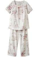 【イクコ/IKUKO】のダブルガーゼ花柄プリント半袖パジャマ 人気、トレンドファッション・服の通販 founy(ファニー) ファッション Fashion レディースファッション Fashion for Women トップス・カットソー Cut & Sew Tops 花柄・フラワープリント・モチーフ Floral Prints & Motifs / Flower Pattern Tops ダブル Double, Double-Breasted パジャマ Pajamas, Sleepwear プリント Print, Printed Pattern リボン Ribbon, Bow リラックス Relax, Relaxed Fit レース Lace, Lace Fabric エレガント 上品 Elegant 半袖 Short Sleeve, Half Sleeve |ID:prp329100004937763