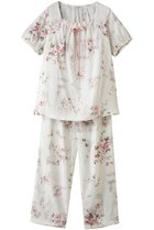 【イクコ/IKUKO】のダブルガーゼ花柄プリント半袖パジャマ アイボリー|ID: prp329100004937763 ipo3291000000037051742
