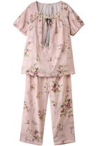 【イクコ/IKUKO】のダブルガーゼ花柄プリント半袖パジャマ ピンク|ID: prp329100004937763 ipo3291000000037051743