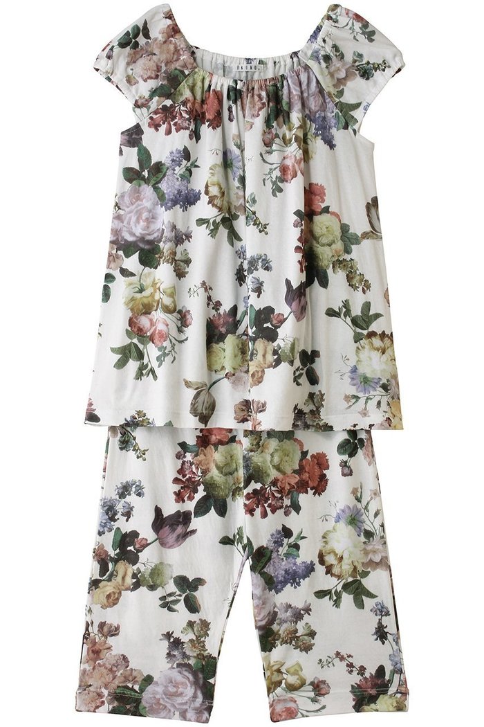【イクコ/IKUKO】の60接結花柄ニットギャザーパジャマ インテリア・キッズ・メンズ・レディースファッション・服の通販 founy(ファニー) https://founy.com/ ファッション Fashion レディースファッション Fashion for Women トップス・カットソー Cut & Sew Tops ニット Knit Tops & Sweaters 花柄・フラワープリント・モチーフ Floral Prints & Motifs / Flower Pattern Tops ギャザー Gathered, Ruffled パジャマ Pajamas, Sleepwear フラワー Flower, Floral リラックス Relax, Relaxed Fit |ID: prp329100004937795 ipo3291000000037051940