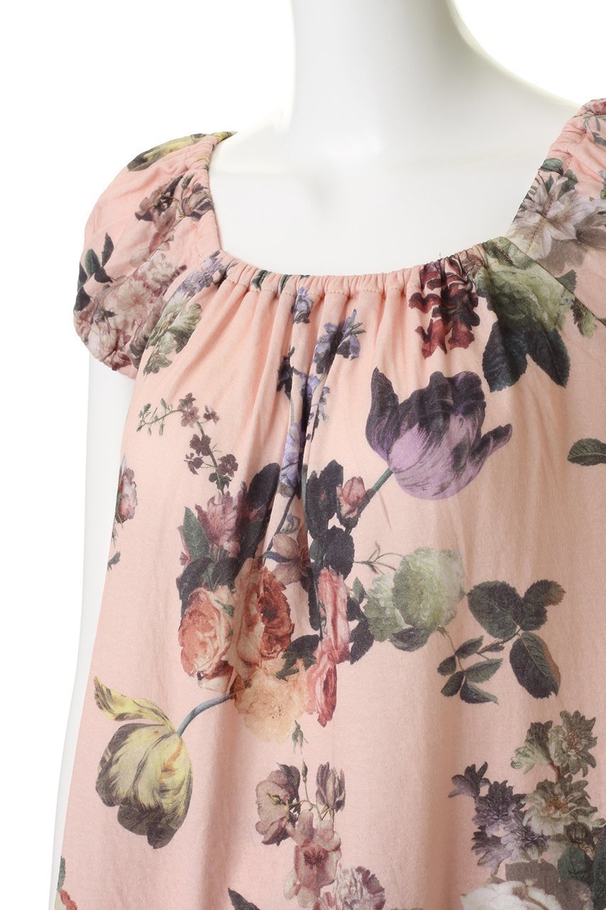 【イクコ/IKUKO】の60接結花柄ニットギャザーパジャマ 人気、トレンドファッション・服の通販 founy(ファニー) 　ファッション　Fashion　レディースファッション　Fashion for Women　トップス・カットソー　Cut & Sew Tops　ニット　Knit Tops & Sweaters　花柄・フラワープリント・モチーフ　Floral Prints & Motifs / Flower Pattern Tops　ギャザー　Gathered, Ruffled　パジャマ　Pajamas, Sleepwear　フラワー　Flower, Floral　リラックス　Relax, Relaxed Fit　other-5|ID: prp329100004937795 ipo3291000000037051947