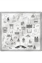 【アロー/aLORS】のFoulard Ex-libris Paris x aLORS -une collaboration d exception ホワイト×ブラック|ID: prp329100004937837 ipo3291000000037052325