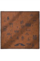 【アロー/aLORS】のFoulard Ex-libris Paris x aLORS -une collaboration d exception キャメル×ネイビー|ID: prp329100004937837 ipo3291000000037052327