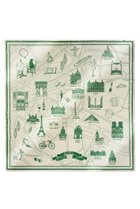 【アロー/aLORS】のFoulard Ex-libris Paris x aLORS -une collaboration d exception グリーン×アイボリー|ID: prp329100004937837 ipo3291000000037052328