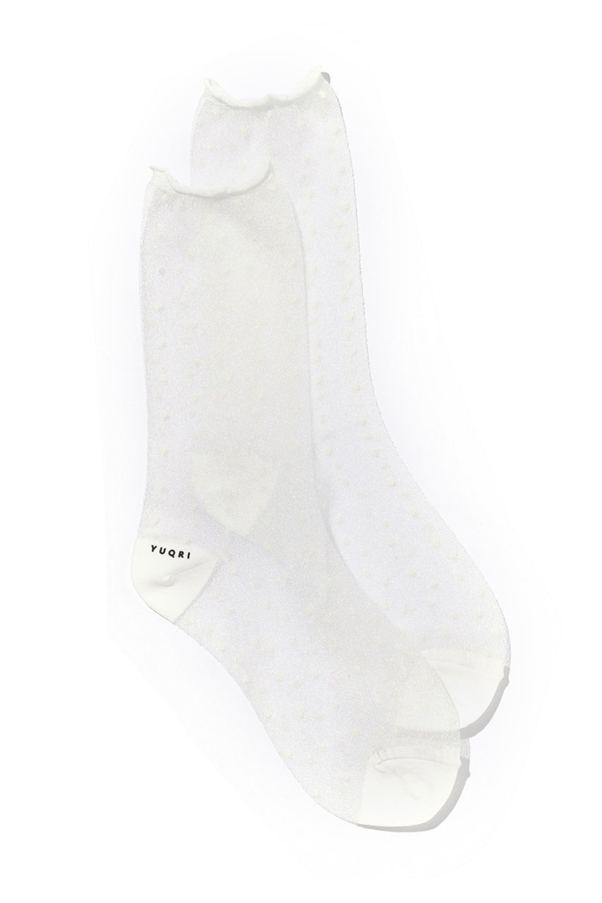 【ユクリ/YUQRI】のDotVeil ソックス インテリア・キッズ・メンズ・レディースファッション・服の通販 founy(ファニー) 　ファッション　Fashion　レディースファッション　Fashion for Women　ソックス&靴下　Socks & Hosiery　レッグウェア・ストッキング　Legwear & Hosiery　サンダル　Sandals, Summer Shoes　シアー　Sheer, See-Through　ソックス　Socks, Hosiery　ドット　Polka Dot, Dot Pattern　エレガント 上品　Elegant　ホワイト|ID: prp329100004937917 ipo3291000000037052857