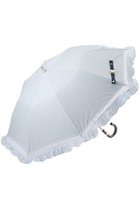 【ポロラルフローレン/POLO RALPH LAUREN】の【晴雨兼用】折畳傘ストライプフリル スカイブルー|ID: prp329100004937918 ipo3291000000037052867