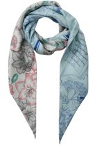 【マニプリ/manipuri】のダイヤ型スカーフ ブルー(ガラスドームフラワー)|ID: prp329100004937979 ipo3291000000037053296