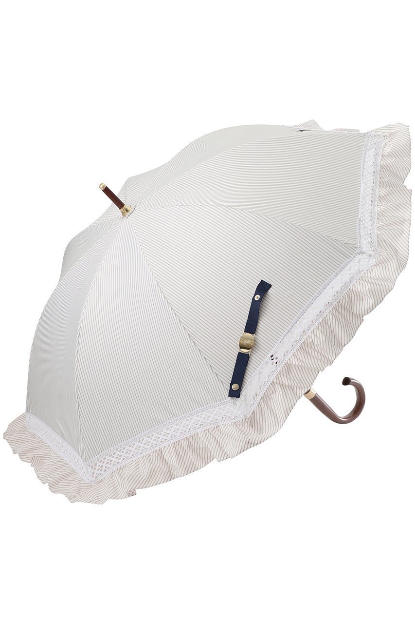 【ポロラルフローレン/POLO RALPH LAUREN】の【晴雨兼用】長傘ストライプフリル 人気、トレンドファッション・服の通販 founy(ファニー) 　ファッション　Fashion　レディースファッション　Fashion for Women　レイングッズ・傘・晴雨兼用傘　Umbrellas & Rain Gear　ウッド　Wooden Design　オケージョン　Occasion Wear　クラシック　Classic, Timeless Style　ストライプ　Stripe, Striped Pattern　ハンカチ　Handkerchief, Hanky　フリル　Frill, Ruffle　傘　Umbrella, Parasol　時計　Watch, Wristwatch　 other-1|ID: prp329100004938024 ipo3291000000037053604