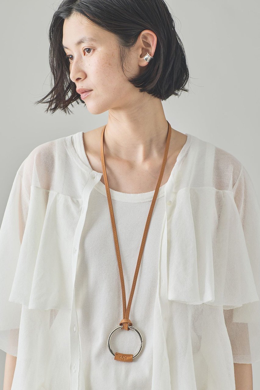 【カレンソロジー/Curensology】の〈CSG〉カラビナリングネックレス インテリア・キッズ・メンズ・レディースファッション・服の通販 founy(ファニー) 　ファッション　Fashion　レディースファッション　Fashion for Women　ジュエリー　Jewelry　ファッションリング　Fashion Rings　ネックレス　Necklaces & Pendants　サークル　Circle, Round Design　シンプル　Simple, Minimal　デニム　Denim, Jeans Material　ネックレス　Necklace, Pendant Necklace　ループ　Loop, Loop Knit　キャメル|ID: prp329100004938056 ipo3291000000037053842
