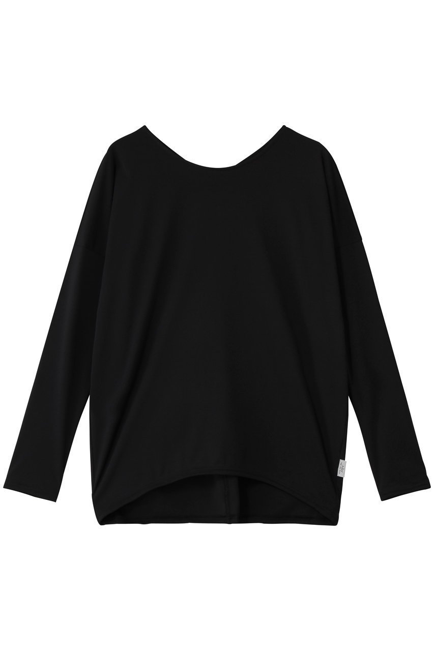 【ジュリエ/Julier】のアクティブフローロングスリーブプルオーバー インテリア・キッズ・メンズ・レディースファッション・服の通販 founy(ファニー) 　ファッション　Fashion　レディースファッション　Fashion for Women　トップス・カットソー　Cut & Sew Tops　カジュアルプルオーバー・ニットトップス　Pullovers & Knit Tops / Casual Pullovers　スポーツウェア　Functional & Stylish Sportswear　スポーツ トップス　Athletic Tops / Workout Tops / Training Shirts　スポーツ　Sports, Activewear　ヘムライン　Hemline, Bottom Cut　ヨガ　Yoga, Yoga Wear　ワーク　Workwear, Utility Style　再入荷　Restock / Back in Stock　ブラック|ID: prp329100004938113 ipo3291000000037054275