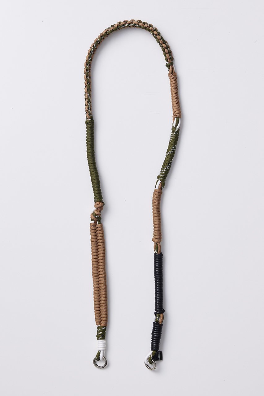 【エーシーン/A SCENE】のDesign paracord shoulder(M) インテリア・キッズ・メンズ・レディースファッション・服の通販 founy(ファニー) 　ファッション　Fashion　レディースファッション　Fashion for Women　ユニセックス　Unisex, Genderless　おすすめ　Recommended / Our Picks　カメラ　Camera Accessories　ショルダー　Shoulder, Shoulder Strap　スマホケース　Smartphone Case　チャーム　Charm, Pendant　ドッキング　Docking, Mixed Material　ラップ　Wrap, Wrap Design　再入荷　Restock / Back in Stock　定番　Standard, Basic Item　カーキ×ベージュ|ID: prp329100004938135 ipo3291000000037054486