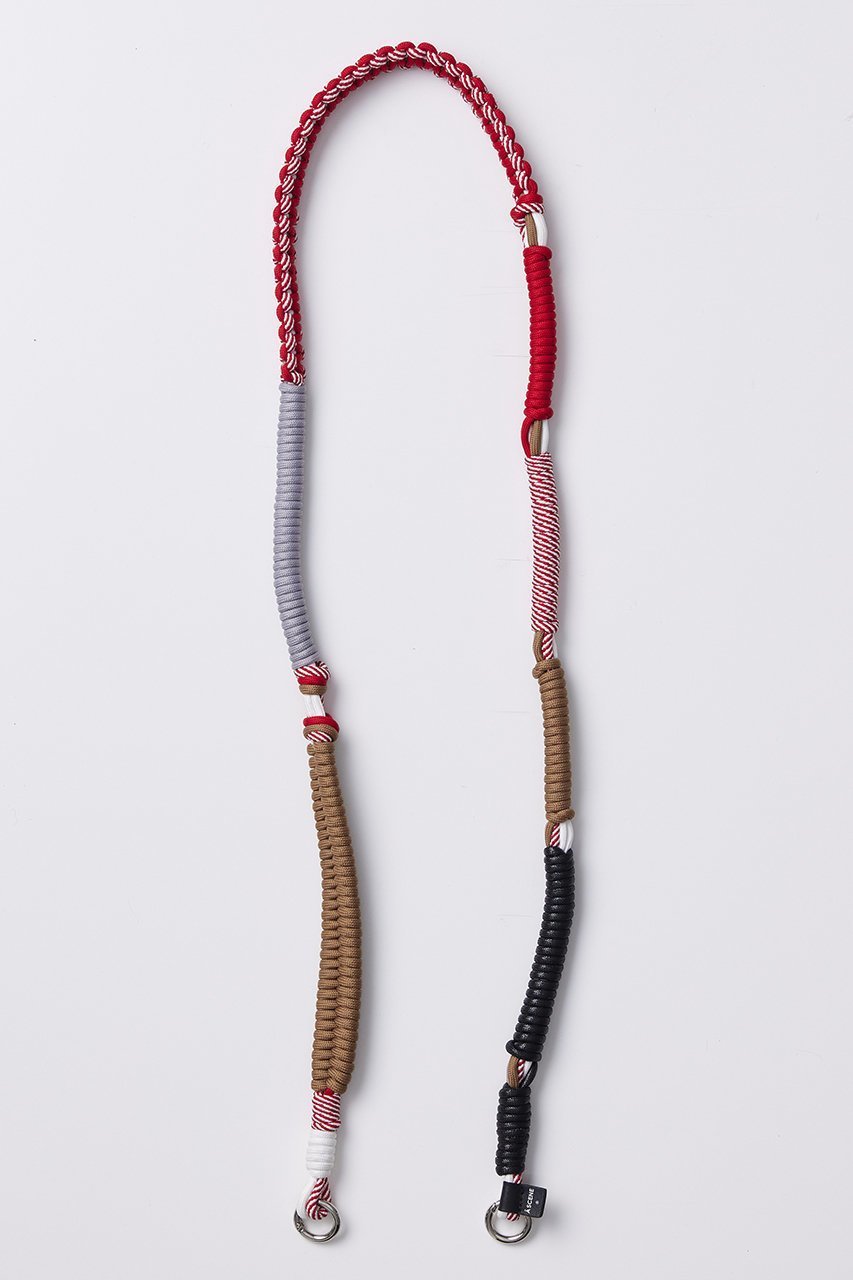 【エーシーン/A SCENE】のDesign paracord shoulder(M) インテリア・キッズ・メンズ・レディースファッション・服の通販 founy(ファニー) 　ファッション　Fashion　レディースファッション　Fashion for Women　ユニセックス　Unisex, Genderless　おすすめ　Recommended / Our Picks　カメラ　Camera Accessories　ショルダー　Shoulder, Shoulder Strap　スマホケース　Smartphone Case　チャーム　Charm, Pendant　ドッキング　Docking, Mixed Material　ラップ　Wrap, Wrap Design　再入荷　Restock / Back in Stock　定番　Standard, Basic Item　レッド×ベージュ|ID: prp329100004938135 ipo3291000000037054488