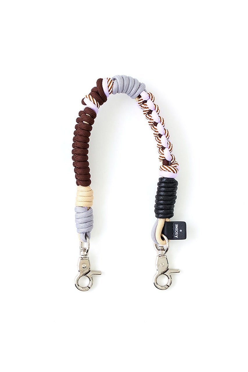 【エーシーン/A SCENE】のDesign paracord strap インテリア・キッズ・メンズ・レディースファッション・服の通販 founy(ファニー) 　ファッション　Fashion　レディースファッション　Fashion for Women　ユニセックス　Unisex, Genderless　コンパクト　Compact, Small Size　スマホケース　Smartphone Case　チャーム　Charm, Pendant　ポーチ　Pouch, Small Case　ラップ　Wrap, Wrap Design　再入荷　Restock / Back in Stock　パープル×チョコ|ID: prp329100004938136 ipo3291000000037054512