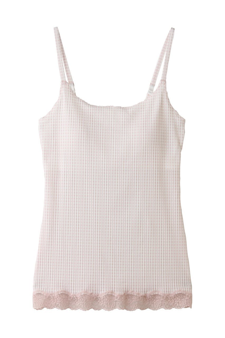 【キッドブルー/KID BLUE】の26ギンガムシアーチェックカップ付キャミ 人気、トレンドファッション・服の通販 founy(ファニー) 　ファッション　Fashion　レディースファッション　Fashion for Women　下着・ランジェリー　Lingerie & Intimates　その他ランジェリー・インナーアイテム　Other Lingerie / Intimates　インナー　Innerwear　キャミ　Camisole, Cami Top　キャミソール　Camisole, Spaghetti Strap Top　ギンガム　Gingham, Gingham Fabric　シアー　Sheer, See-Through　チェック　Check, Plaid, Tartan　フェミニン　Feminine, Girly　ランジェリー　Lingerie, Intimate Wear　レース　Lace, Lace Fabric　エレガント 上品　Elegant　再入荷　Restock / Back in Stock　 other-1|ID: prp329100004938189 ipo3291000000037055015
