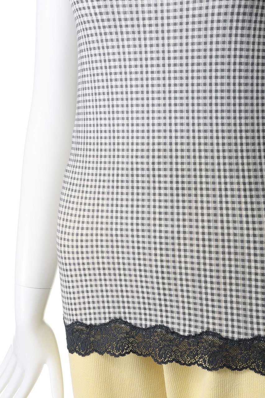 【キッドブルー/KID BLUE】の26ギンガムシアーチェックカップ付キャミ 人気、トレンドファッション・服の通販 founy(ファニー) 　ファッション　Fashion　レディースファッション　Fashion for Women　下着・ランジェリー　Lingerie & Intimates　その他ランジェリー・インナーアイテム　Other Lingerie / Intimates　インナー　Innerwear　キャミ　Camisole, Cami Top　キャミソール　Camisole, Spaghetti Strap Top　ギンガム　Gingham, Gingham Fabric　シアー　Sheer, See-Through　チェック　Check, Plaid, Tartan　フェミニン　Feminine, Girly　ランジェリー　Lingerie, Intimate Wear　レース　Lace, Lace Fabric　エレガント 上品　Elegant　再入荷　Restock / Back in Stock　other-5|ID: prp329100004938189 ipo3291000000037055021