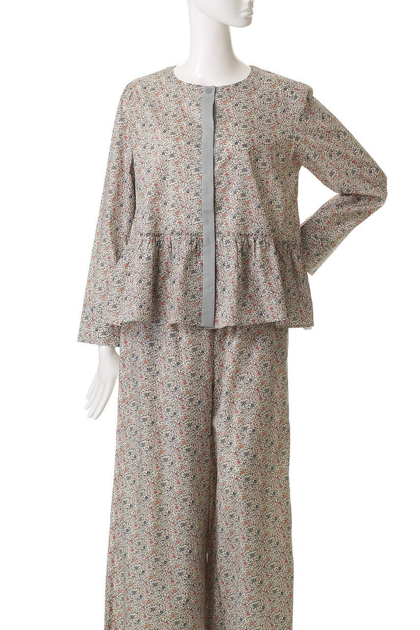 【キッドブルー/KID BLUE】の25AW LIBERTYプリントトップス 人気、トレンドファッション・服の通販 founy(ファニー) 　ファッション　Fashion　レディースファッション　Fashion for Women　トップス・カットソー　Cut & Sew Tops　2025年　2025　2025-2026秋冬・A/W　Autumn/Winter 2025–26 AW25–26　セットアップ　Set-Up, Coordinated Outfit　パジャマ　Pajamas, Sleepwear　フェミニン　Feminine, Girly　フレア　Flare, Flared　フロント　Front, Front Design　再入荷　Restock / Back in Stock　other-2|ID: prp329100004938199 ipo3291000000037055094