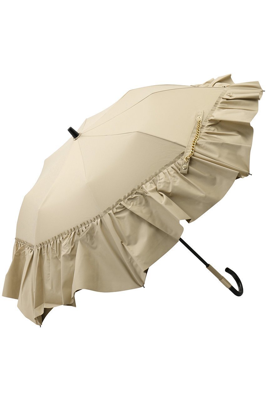 【ムーンバット/MOONBAT】の【Sun dress】アシンメトリーフリル 晴雨兼用日傘 2段折りたたみ傘 インテリア・キッズ・メンズ・レディースファッション・服の通販 founy(ファニー) 　ファッション　Fashion　レディースファッション　Fashion for Women　ワンピース　Dresses　フォーマル・パーティードレス・結婚式用ドレス　Elegant & Casual Dresses　レイングッズ・傘・晴雨兼用傘　Umbrellas & Rain Gear　アクセサリー　Fashion Accessories　アシンメトリー　Asymmetrical Style　ハンカチ　Handkerchief, Hanky　フェミニン　Feminine, Girly　フリル　Frill, Ruffle　傘　Umbrella, Parasol　再入荷　Restock / Back in Stock　夏　Summer　日傘　Parasol, UV Umbrella　時計　Watch, Wristwatch　キャメル|ID: prp329100004938219 ipo3291000000037055293