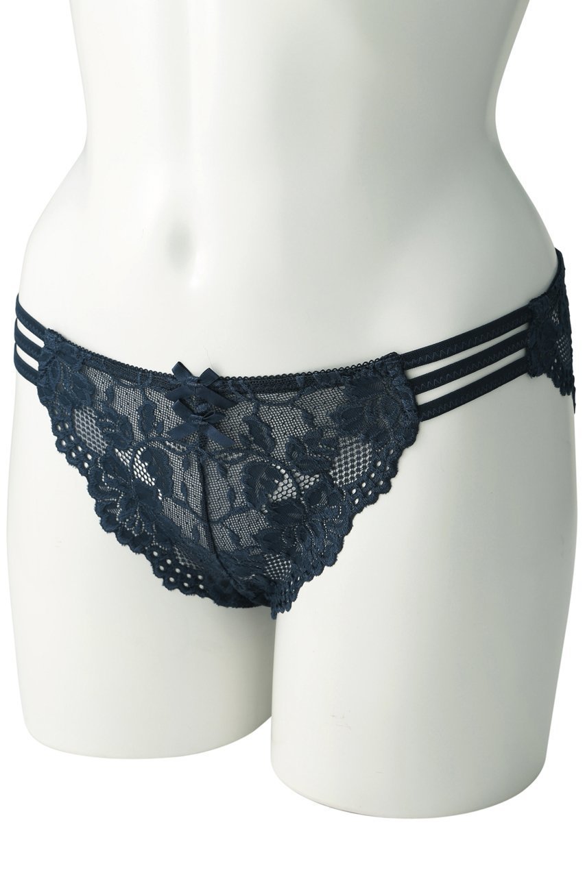 【ツェルマット/ZERMATT】のオールレース 脇3本ストラップショーツ インテリア・キッズ・メンズ・レディースファッション・服の通販 founy(ファニー) 　ファッション　Fashion　レディースファッション　Fashion for Women　下着・ランジェリー　Lingerie & Intimates　ショーツ・ランジェリー用ボトムス　Panties / Briefs / Lingerie Bottoms　ショーツ　Shorts, Short Pants　センター　Center, Center Line　フェミニン　Feminine, Girly　ランジェリー　Lingerie, Intimate Wear　リボン　Ribbon, Bow　レース　Lace, Lace Fabric　再入荷　Restock / Back in Stock　ダークネイビー|ID: prp329100004938229 ipo3291000000037055377