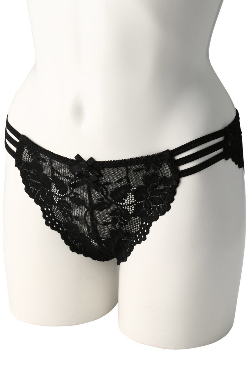 【ツェルマット/ZERMATT】のオールレース 脇3本ストラップショーツ インテリア・キッズ・メンズ・レディースファッション・服の通販 founy(ファニー) 　ファッション　Fashion　レディースファッション　Fashion for Women　下着・ランジェリー　Lingerie & Intimates　ショーツ・ランジェリー用ボトムス　Panties / Briefs / Lingerie Bottoms　ショーツ　Shorts, Short Pants　センター　Center, Center Line　フェミニン　Feminine, Girly　ランジェリー　Lingerie, Intimate Wear　リボン　Ribbon, Bow　レース　Lace, Lace Fabric　再入荷　Restock / Back in Stock　ブラック|ID: prp329100004938229 ipo3291000000037055379
