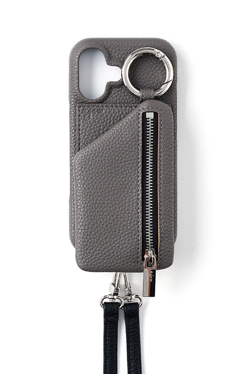【エジュー/ajew】のiPhone17/17Pro ajew cadenas zipphone case shoulder【新仕様(カードケース付き)】 インテリア・キッズ・メンズ・レディースファッション・服の通販 founy(ファニー) 　ファッション　Fashion　レディースファッション　Fashion for Women　カードケース/名刺入れ　Card Holders & Business Cases　アクセサリー　Fashion Accessories　今季　This Season, Current Season　ショルダー　Shoulder, Shoulder Strap　シルバー　Silver, Metallic Silver　定番　Standard, Basic Item　ポケット　Pocket, Pocket Detail　モノトーン　Monotone, Black and White　ループ　Loop, Loop Knit　冬　Winter / This Winter　A/W・秋冬　Autumn/Winter　再入荷　Restock / Back in Stock　おすすめ　Recommended / Our Picks　iPhone アイフォーン　iPhone　グレー|ID: prp329100004938231 ipo3291000000037055399