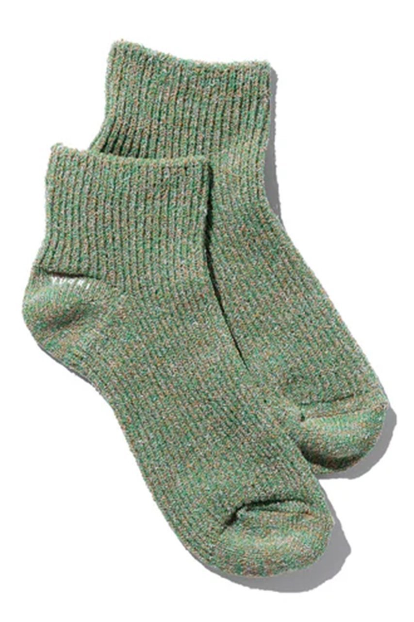 【ユクリ/YUQRI】のCrispy ankle ソックス インテリア・キッズ・メンズ・レディースファッション・服の通販 founy(ファニー) 　ファッション　Fashion　レディースファッション　Fashion for Women　ソックス&靴下　Socks & Hosiery　レッグウェア・ストッキング　Legwear & Hosiery　ソックス　Socks, Hosiery　ユニセックス　Unisex, Genderless　ルーズ　Loose, Oversized　新作・新入荷　New Arrivals / New In　グリーン/ベージュ|ID: prp329100004938247 ipo3291000000037055602