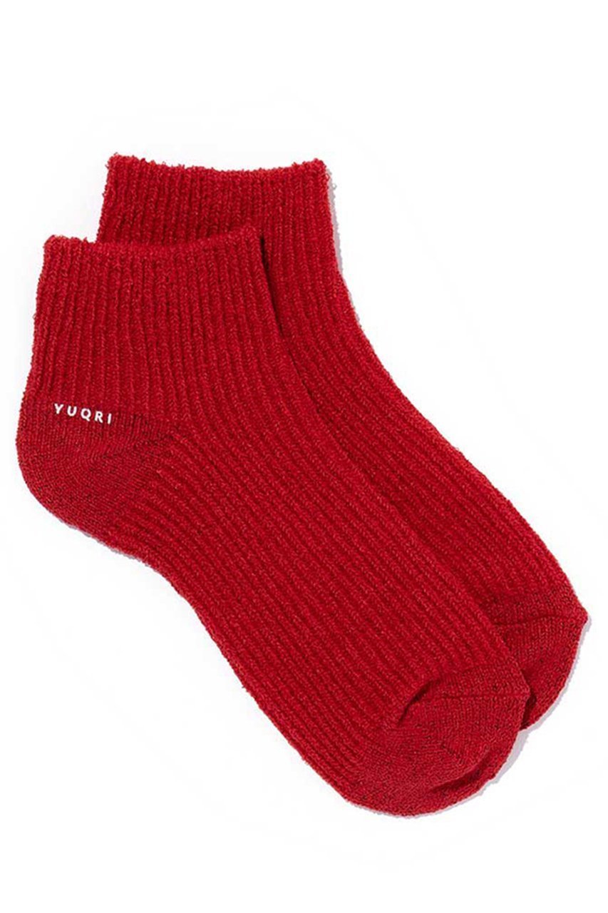 【ユクリ/YUQRI】のCrispy ankle ソックス インテリア・キッズ・メンズ・レディースファッション・服の通販 founy(ファニー) 　ファッション　Fashion　レディースファッション　Fashion for Women　ソックス&靴下　Socks & Hosiery　レッグウェア・ストッキング　Legwear & Hosiery　ソックス　Socks, Hosiery　ユニセックス　Unisex, Genderless　ルーズ　Loose, Oversized　新作・新入荷　New Arrivals / New In　レッド|ID: prp329100004938247 ipo3291000000037055606