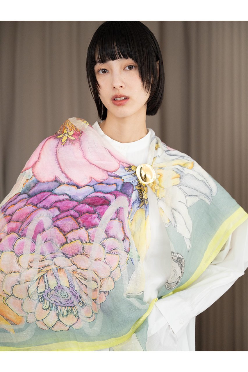 【スウォッシュロンドン/SWASH LONDON】のShowboat Floraストール 約120cmx約120cm 人気、トレンドファッション・服の通販 founy(ファニー) 　ファッション　Fashion　レディースファッション　Fashion for Women　ストール　Soft & Warm Scarves　マフラー・スヌード / 冬小物の定番　Scarves & Mufflers　スカーフ　Scarf, Neckwear　ストール　Stole, Wrap　マフラー　Scarf, Muffler　再入荷　Restock / Back in Stock　other-5|ID: prp329100004938257 ipo3291000000037055682