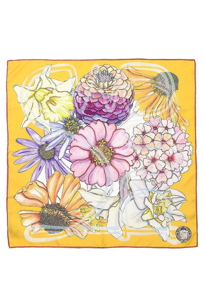 【スウォッシュロンドン/SWASH LONDON】のShowboat Floraシルクスカーフ 約68cmx約68cm インテリア・キッズ・メンズ・レディースファッション・服の通販 founy(ファニー) 　ファッション　Fashion　レディースファッション　Fashion for Women　ストール　Soft & Warm Scarves　マフラー・スヌード / 冬小物の定番　Scarves & Mufflers　シルク　Silk, 100% Silk　スカーフ　Scarf, Neckwear　ストール　Stole, Wrap　マフラー　Scarf, Muffler　モチーフ　Motif, Design Theme　エレガント 上品　Elegant　再入荷　Restock / Back in Stock　オレンジ|ID: prp329100004938258 ipo3291000000037055687