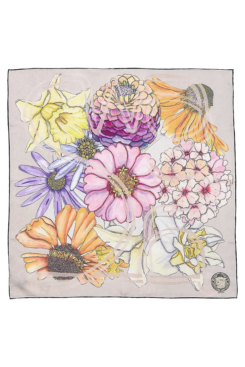 【スウォッシュロンドン/SWASH LONDON】のShowboat Floraシルクスカーフ 約68cmx約68cm インテリア・キッズ・メンズ・レディースファッション・服の通販 founy(ファニー) 　ファッション　Fashion　レディースファッション　Fashion for Women　ストール　Soft & Warm Scarves　マフラー・スヌード / 冬小物の定番　Scarves & Mufflers　シルク　Silk, 100% Silk　スカーフ　Scarf, Neckwear　ストール　Stole, Wrap　マフラー　Scarf, Muffler　モチーフ　Motif, Design Theme　エレガント 上品　Elegant　再入荷　Restock / Back in Stock　ベージュ|ID: prp329100004938258 ipo3291000000037055688