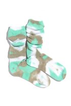 【ユクリ/YUQRI】のCrispy tie-dye ソックス ミント/カーキ|ID: prp329100004938261 ipo3291000000037055715