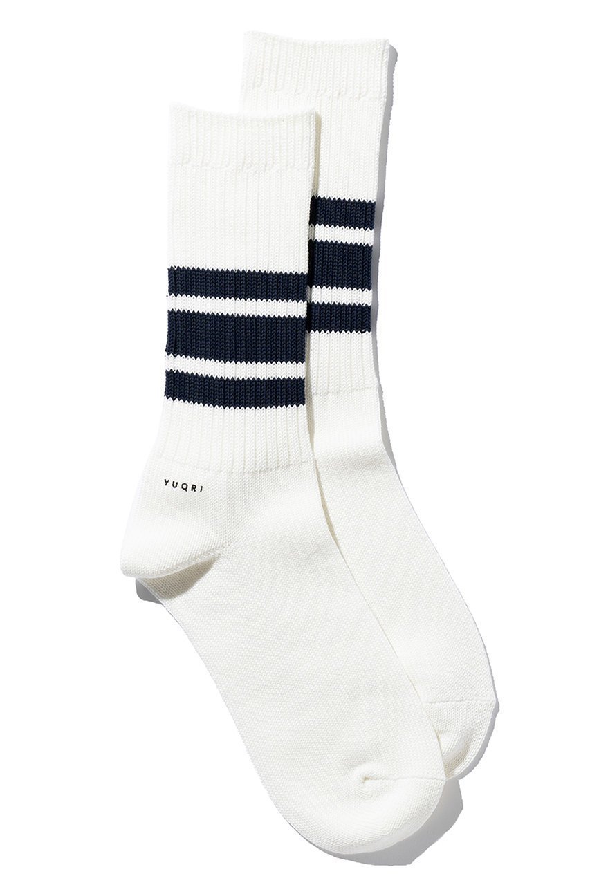 【ユクリ/YUQRI】のWalky ソックス インテリア・キッズ・メンズ・レディースファッション・服の通販 founy(ファニー) 　ファッション　Fashion　レディースファッション　Fashion for Women　ソックス&靴下　Socks & Hosiery　レッグウェア・ストッキング　Legwear & Hosiery　ソックス　Socks, Hosiery　ユニセックス　Unisex, Genderless　再入荷　Restock / Back in Stock　ホワイト/ネイビー|ID: prp329100004938270 ipo3291000000037055818