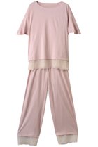 【キッドブルー/KID BLUE】の25CR天竺レースパジャマ 人気、トレンドファッション・服の通販 founy(ファニー) ファッション Fashion レディースファッション Fashion for Women トップス・カットソー Cut & Sew Tops スリーブ Sleeve, Long Sleeve / Short Sleeve パジャマ Pajamas, Sleepwear フェミニン Feminine, Girly レース Lace, Lace Fabric 再入荷 Restock / Back in Stock 夏 Summer thumbnail ピンク|ID: prp329100004938294 ipo3291000000037056074