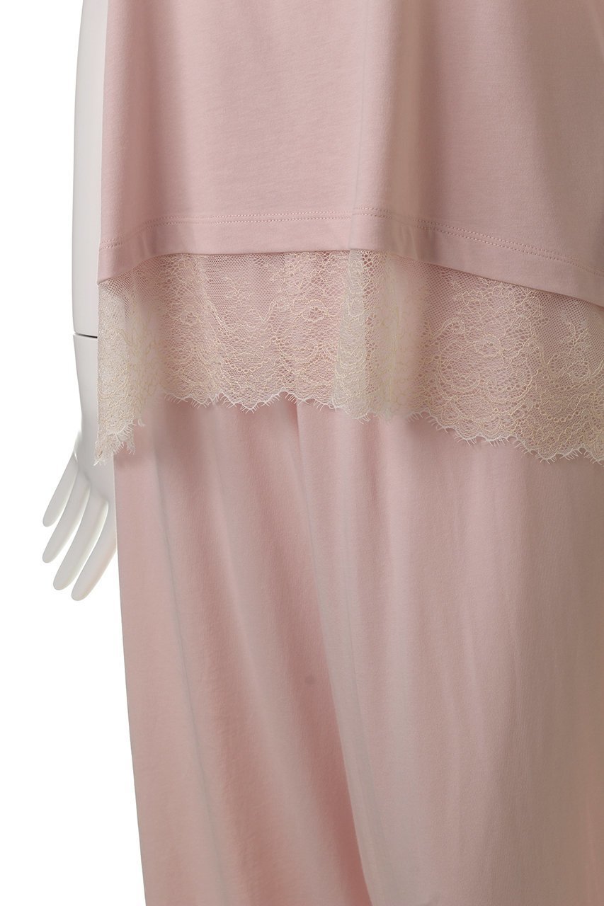 【キッドブルー/KID BLUE】の25CR天竺レースパジャマ 人気、トレンドファッション・服の通販 founy(ファニー) 　ファッション　Fashion　レディースファッション　Fashion for Women　トップス・カットソー　Cut & Sew Tops　スリーブ　Sleeve, Long Sleeve / Short Sleeve　パジャマ　Pajamas, Sleepwear　フェミニン　Feminine, Girly　レース　Lace, Lace Fabric　再入荷　Restock / Back in Stock　夏　Summer　other-5|ID: prp329100004938294 ipo3291000000037056079