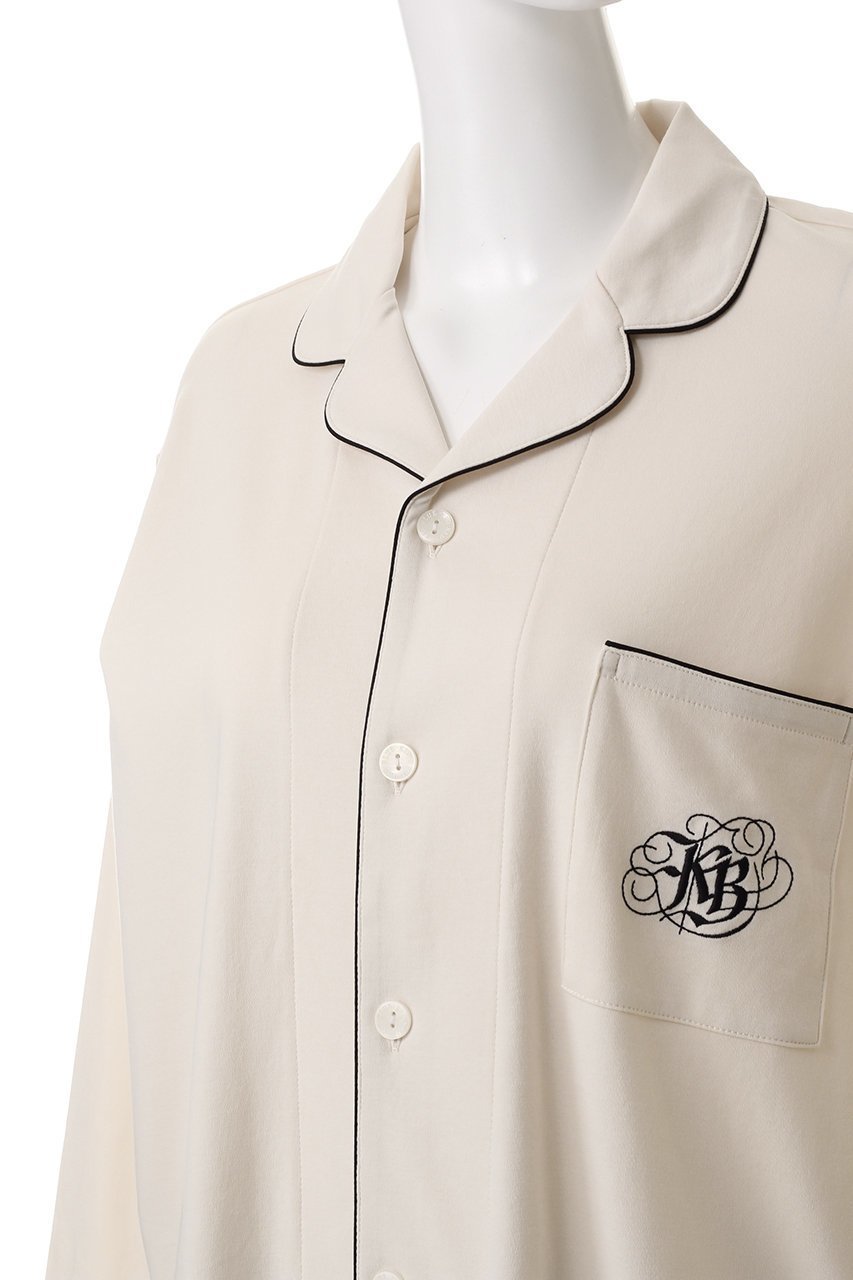 【キッドブルー/KID BLUE】の25グレイスフルコットンパジャマ 人気、トレンドファッション・服の通販 founy(ファニー) 　ファッション　Fashion　レディースファッション　Fashion for Women　トップス・カットソー　Cut & Sew Tops　なめらか　Smooth, Silky Texture　パイピング　Piping, Trim Design　パジャマ　Pajamas, Sleepwear　エレガント 上品　Elegant　人気　Popular, Best Seller　再入荷　Restock / Back in Stock　定番　Standard, Basic Item　other-5|ID: prp329100004938295 ipo3291000000037056088