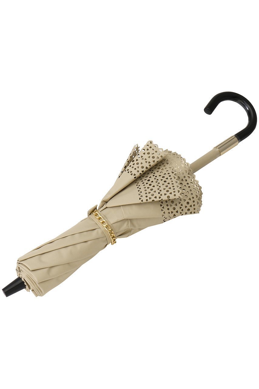 【ムーンバット/MOONBAT】の【Sun dress】パンチングフリル 晴雨兼用日傘 2段折りたたみ傘 人気、トレンドファッション・服の通販 founy(ファニー) 　ファッション　Fashion　レディースファッション　Fashion for Women　ワンピース　Dresses　フォーマル・パーティードレス・結婚式用ドレス　Elegant & Casual Dresses　レイングッズ・傘・晴雨兼用傘　Umbrellas & Rain Gear　チェーン　Chain, Chain Strap　ハンカチ　Handkerchief, Hanky　フェミニン　Feminine, Girly　フォルム　Silhouette, Form　モダン　Modern, Contemporary　エレガント 上品　Elegant　傘　Umbrella, Parasol　再入荷　Restock / Back in Stock　日傘　Parasol, UV Umbrella　時計　Watch, Wristwatch　other-2|ID: prp329100004938297 ipo3291000000037056104