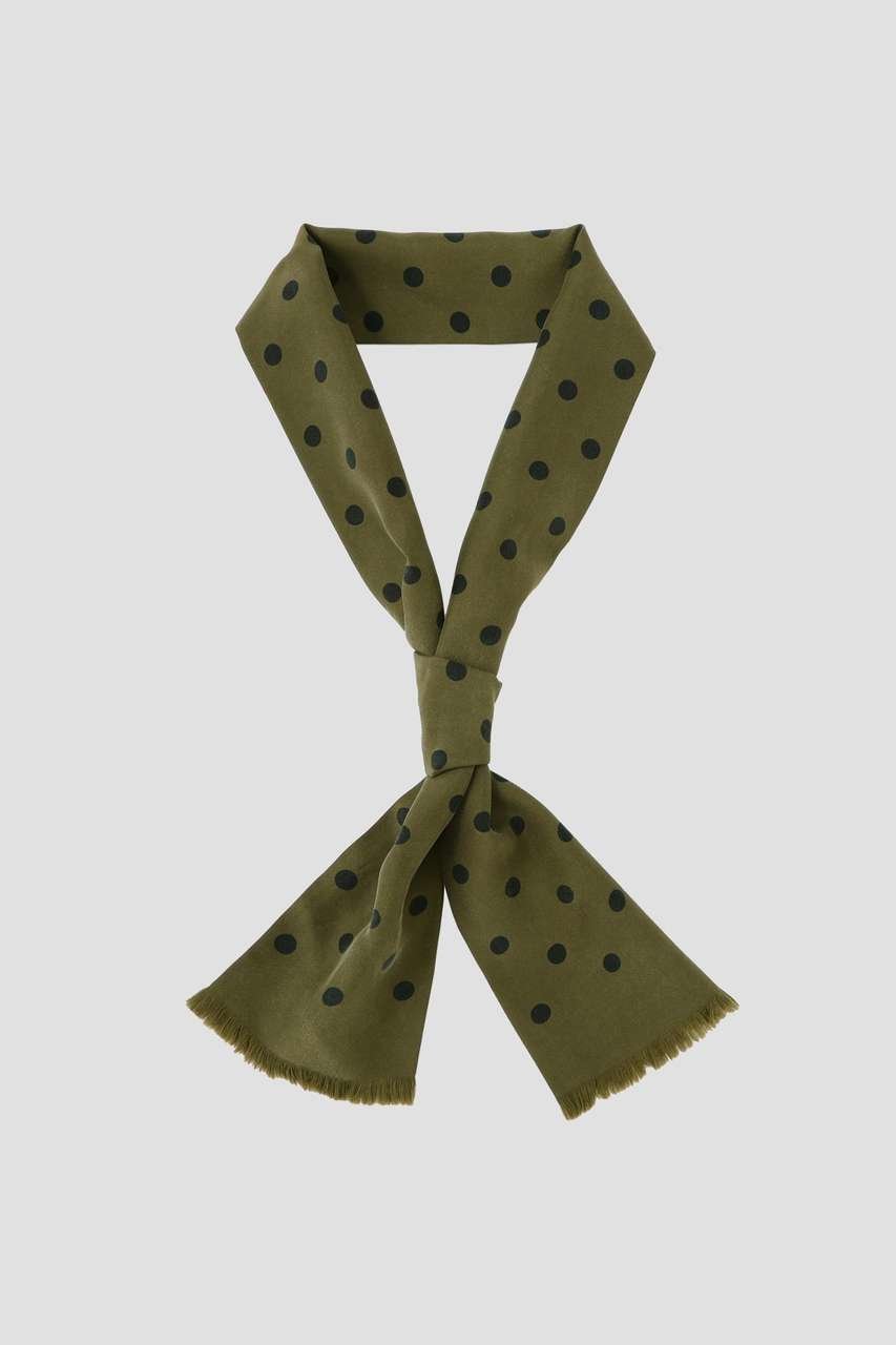 【マーガレットハウエル/MARGARET HOWELL】のSILK TWILL POLKA DOT TIE SCARF インテリア・キッズ・メンズ・レディースファッション・服の通販 founy(ファニー) 　ファッション　Fashion　レディースファッション　Fashion for Women　ストール　Soft & Warm Scarves　マフラー・スヌード / 冬小物の定番　Scarves & Mufflers　コレクション　Collection, Seasonal Line　シルク　Silk, 100% Silk　スカーフ　Scarf, Neckwear　ストール　Stole, Wrap　ドット　Polka Dot, Dot Pattern　バランス　Balance, Style Balance　マフラー　Scarf, Muffler　マーガレット　Marguerite, Daisy Pattern　モチーフ　Motif, Design Theme　再入荷　Restock / Back in Stock　ベージュ|ID: prp329100004938312 ipo3291000000037056227