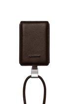 【オブジェクツアイオー/objcts.io】のデタッチャブルストラップ付レザースリムカードホルダー(iPhoneアクセサリー ) ダークブラウン|ID: prp329100004938315 ipo3291000000037056255